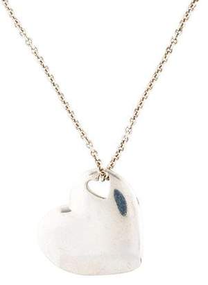 Tiffany & Co. Stencil Puff Heart Pendant Necklace
