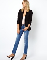 Thumbnail for your product : ASOS Blazer in Crepe with Slim Lapel