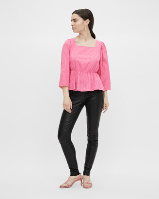 Y.A.S Women's Pink Shirts & Blouses - Katti 3-4 Top - Size One Size, S at The Iconic