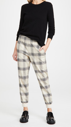 plaid track pants womens