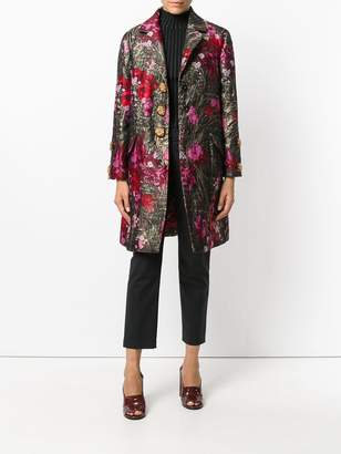 Dolce & Gabbana floral single breasted coat