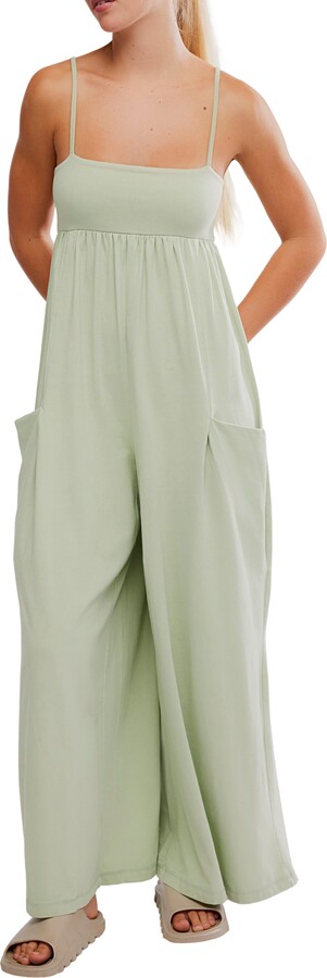 Hot Shot Strappy Stretch Cotton Jumpsuit