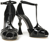 Thumbnail for your product : Dolce & Gabbana Embellished Patent-leather Platform Sandals