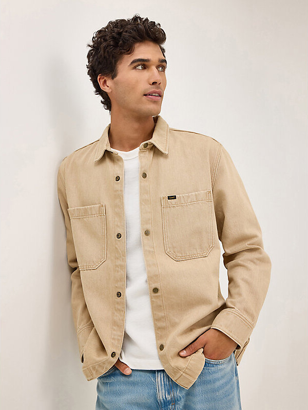 Lee Mens Double Pocket Snap Front Overshirt