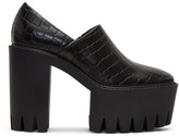 Stella McCartney - Chaussures à talons hauts et plateformes noires Croc