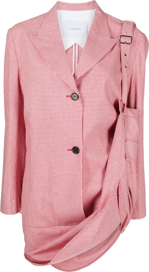 pushBUTTON Check-Print Cotton Dress