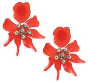 Lele Sadoughi Confetti Daffodil Clip-On Drop Earrings