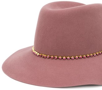 Maison Michel Crystal Embellished Hat