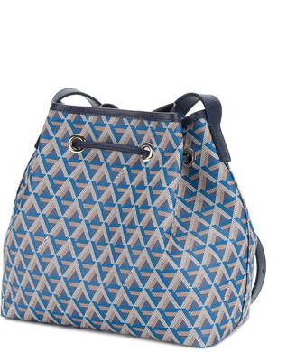 Lancaster geometric pattern drawstring shoulder bag