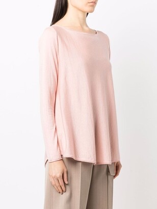 Snobby Sheep Curved-Hem Knitted Top