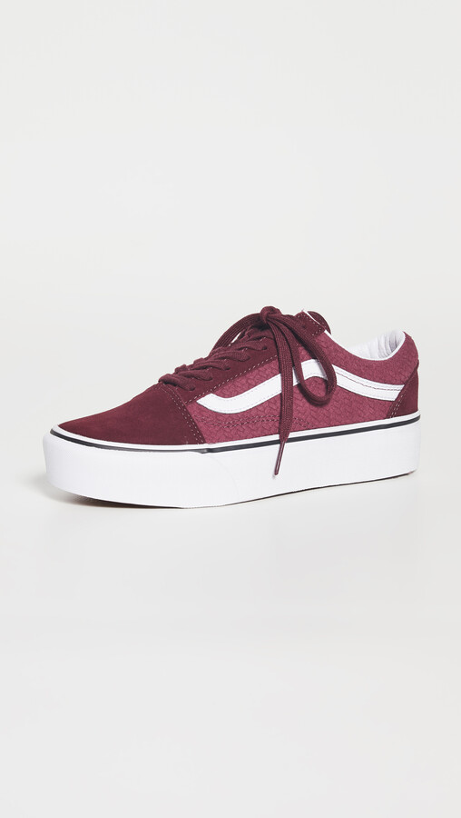 suede emboss old skool platform