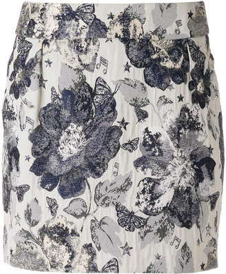 Piccione Piccione Piccione.Piccione floral embroidered fitted skirt