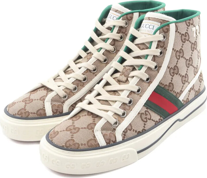 Gucci Pre-Owned 1977 GG canvas high sneakers