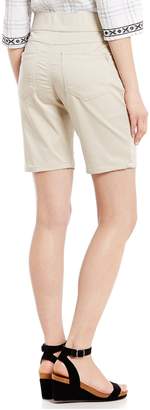 Intro Sheri Pintuck Pull-On Solid Bermuda Shorts