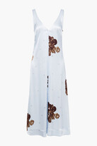 Thumbnail for your product : Ganni Floral-print Satin Midi Slip Dress