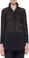 Thumbnail for your product : Akris Zebra Voile Devore High-Low Tunic, Starling