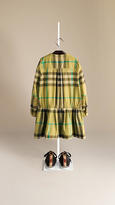 Thumbnail for your product : Burberry Drop Waist Check Cotton Dress