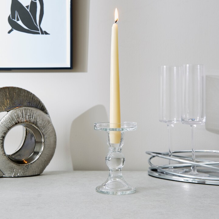 Dunelm Glass Taper Candle Holder Clear ShopStyle