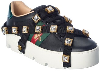 gucci bee platform sneakers