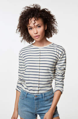 J Brand Remy Long Sleeve Tee In Catalina Stripe