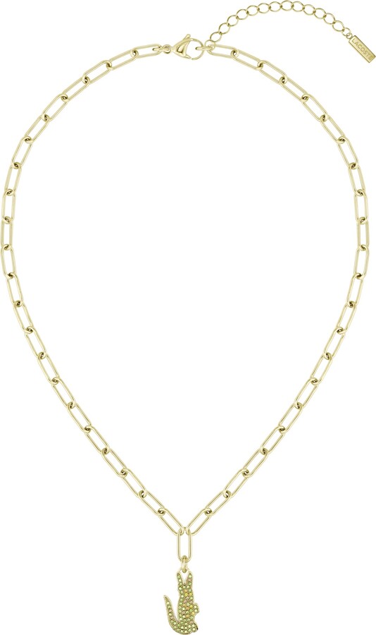 Lacoste Crocodile Chain Necklace for Women - Stainless Steel Jewelry