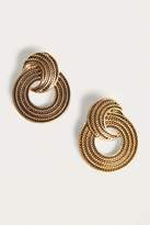 Thumbnail for your product : Vintage Inspired Textured Double Loop Stud Earrings