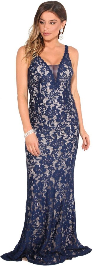 Navy Lace Maxi Dress | Shop The Largest Collection | ShopStyle UK