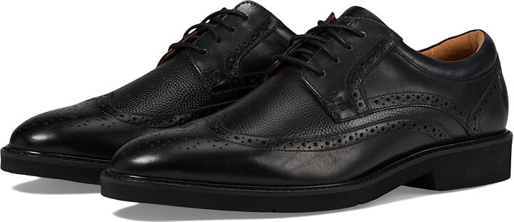 Rockport Fallo Men's Lace Up Wing Tip Shoes Black Leather : 8.5 W (EE)