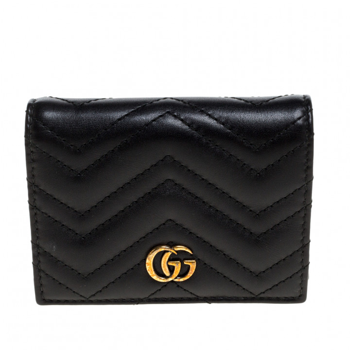 Gucci Marmont Black Leather Wallets