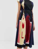 Thumbnail for your product : Sportmax Code bowling colour block midaxi dress