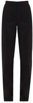 Thumbnail for your product : Pallas Paris Gaumont Satin Side-striped Wool Tailored Trousers - Black