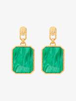 Balenciaga Green square large earrings