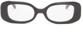 Thumbnail for your product : Linda Farrow Lola Rectangular Acetate Glasses - Black