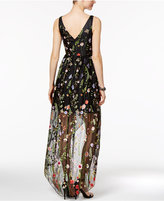 Thumbnail for your product : Adrianna Papell Embroidered High-Low Gown