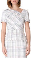 Thumbnail for your product : Roland Mouret Mareham Check Peplum Top