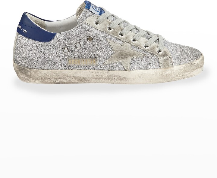 golden goose superstar glitter fabric sneakers