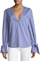 Thumbnail for your product : C/Meo Unstoppable Tie-Cuff Poplin Blouse