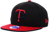 Thumbnail for your product : New Era Kids' Minnesota Twins Black Team Flip 9FIFTY Snapback Cap