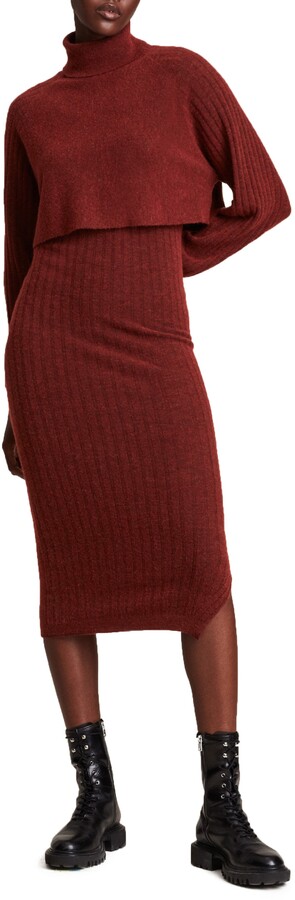 red turtleneck dresses