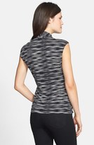 Thumbnail for your product : Chaus 'Ikat Sweep' Print Cap Sleeve Faux Wrap Top
