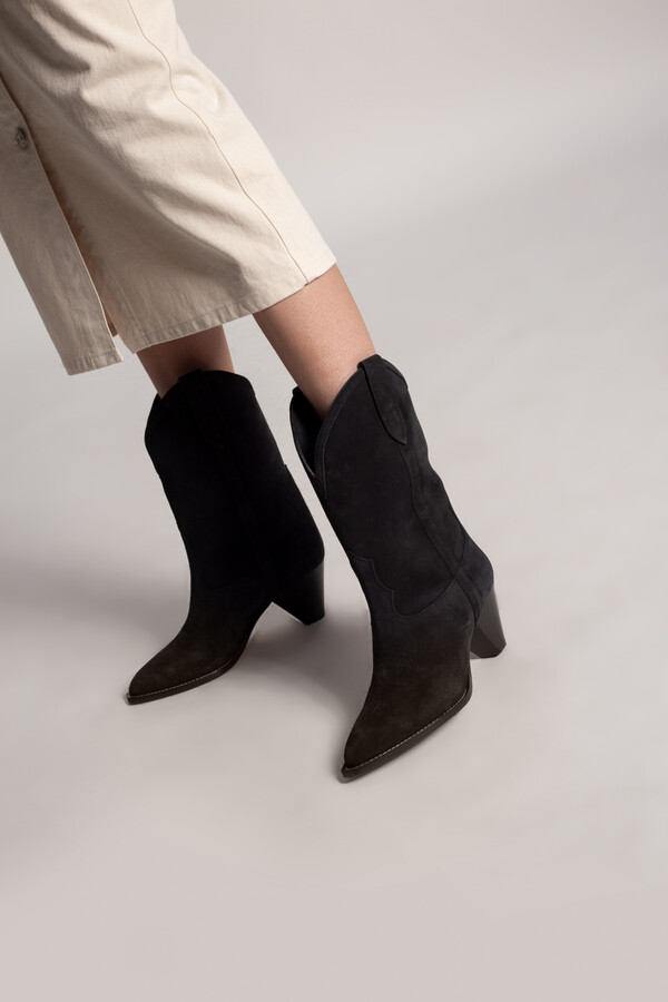 Isabel Marant 'Luliette' Heeled Cowboy Boots Women's Black - ShopStyle