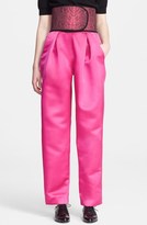 Thumbnail for your product : Christopher Kane Snakeskin Print Belted Silk Satin Trousers