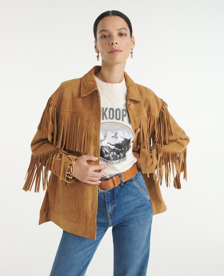 western suede fringe jacket