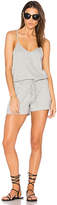 Thumbnail for your product : Bobi Supreme Jersey Tie Front V Neck Romper