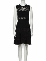 Thumbnail for your product : Valentino Lace Pattern Mini Dress Black