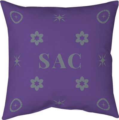 Khieu Sacramento Basketball Colors Purple Twill Pillow