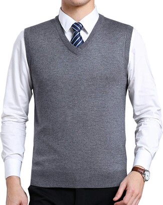 Sweater Vest, Men's V-neck, Simple Oversize Spring Autumn Wear