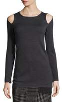 Thumbnail for your product : Fuzzi Cold-Shoulder Wool Sweater, Gray