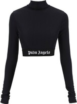 Cropped Top With Elastic Logo Band 