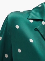 Thumbnail for your product : S.a.r.k - Valium Polka-dot Silk Shirt - Green
